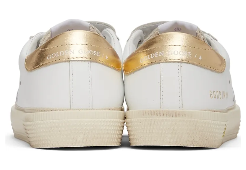 Golden Goose Kids White & Pink Check Star May School Sneakers (GYF00198.F001995.10761) (2)