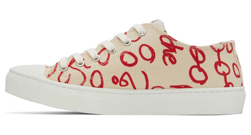 Vivienne Westwood Beige Plimsoll Low-Top Sneakers (75020001M-W0005-) (3)