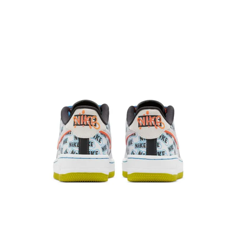 Nike Air Force 1 Low Back To School 2020 (GS) White/Hyper Crimson-Bright Cactus-White (CZ8139-100)
