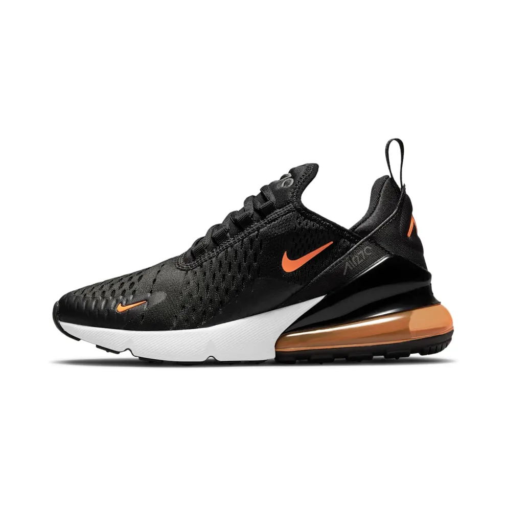 Nike Air Max 270 Black Total Orange (GS) (DM3208-001)