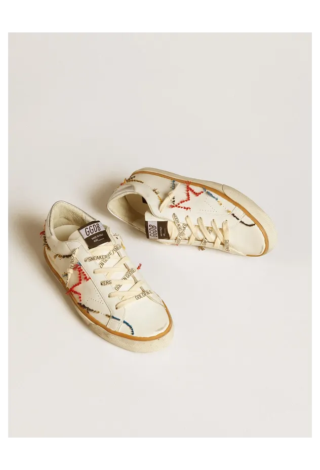 Golden Goose Women’S Super-Star Ltd With Perforated Star And Metallic Leather Heel Tab (GWF00843.F006671.10449) (2)