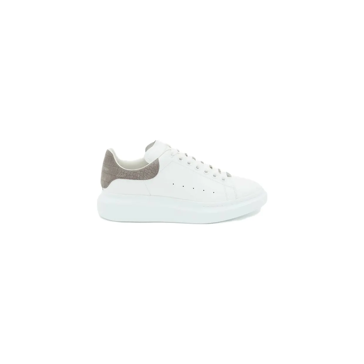 Alexander McQueen Oversized Lead Croc Suede (625162WHZ4K9597)