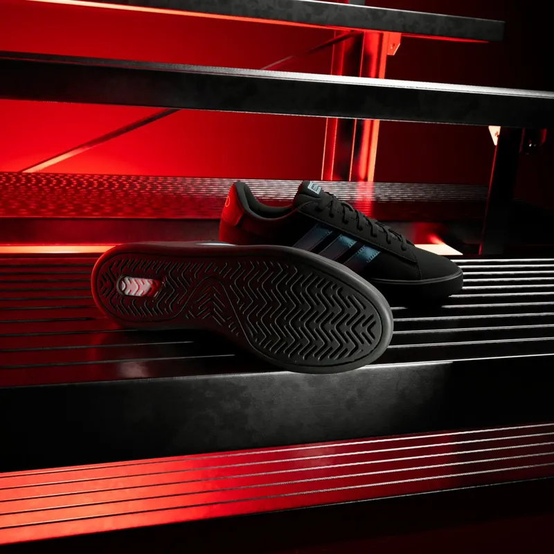 Adidas GRAND COURT 3.0 AUDI REVOLUT F1 TEAM Shoes Core Black / Glow Blue / Cloud White (KJ1288)