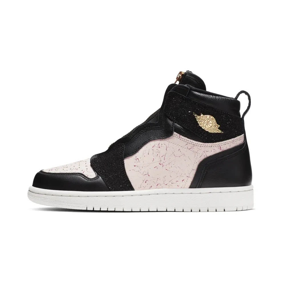 Jordan 1 Retro High Zip Silt Red (W) Black/Metallic Gold-Phantom-Silt Red (AQ3742-001)