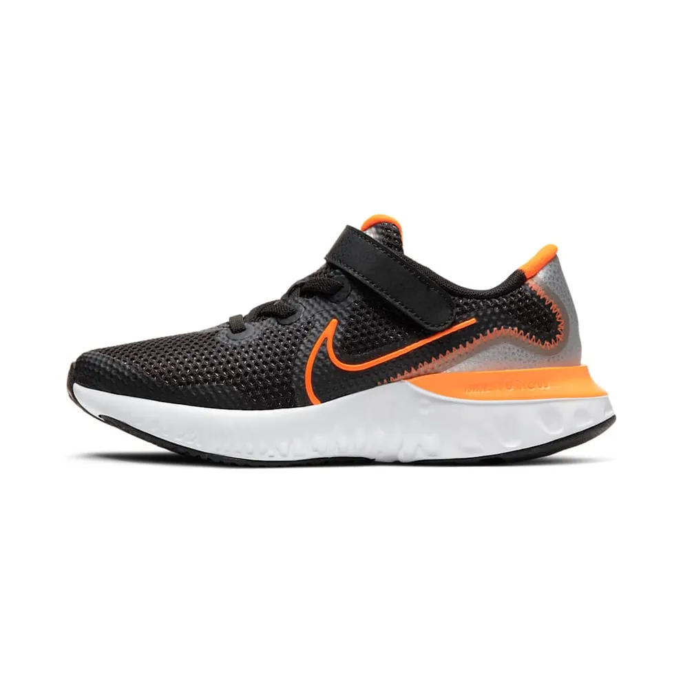 Nike Renew Run Black Total Orange (PS)