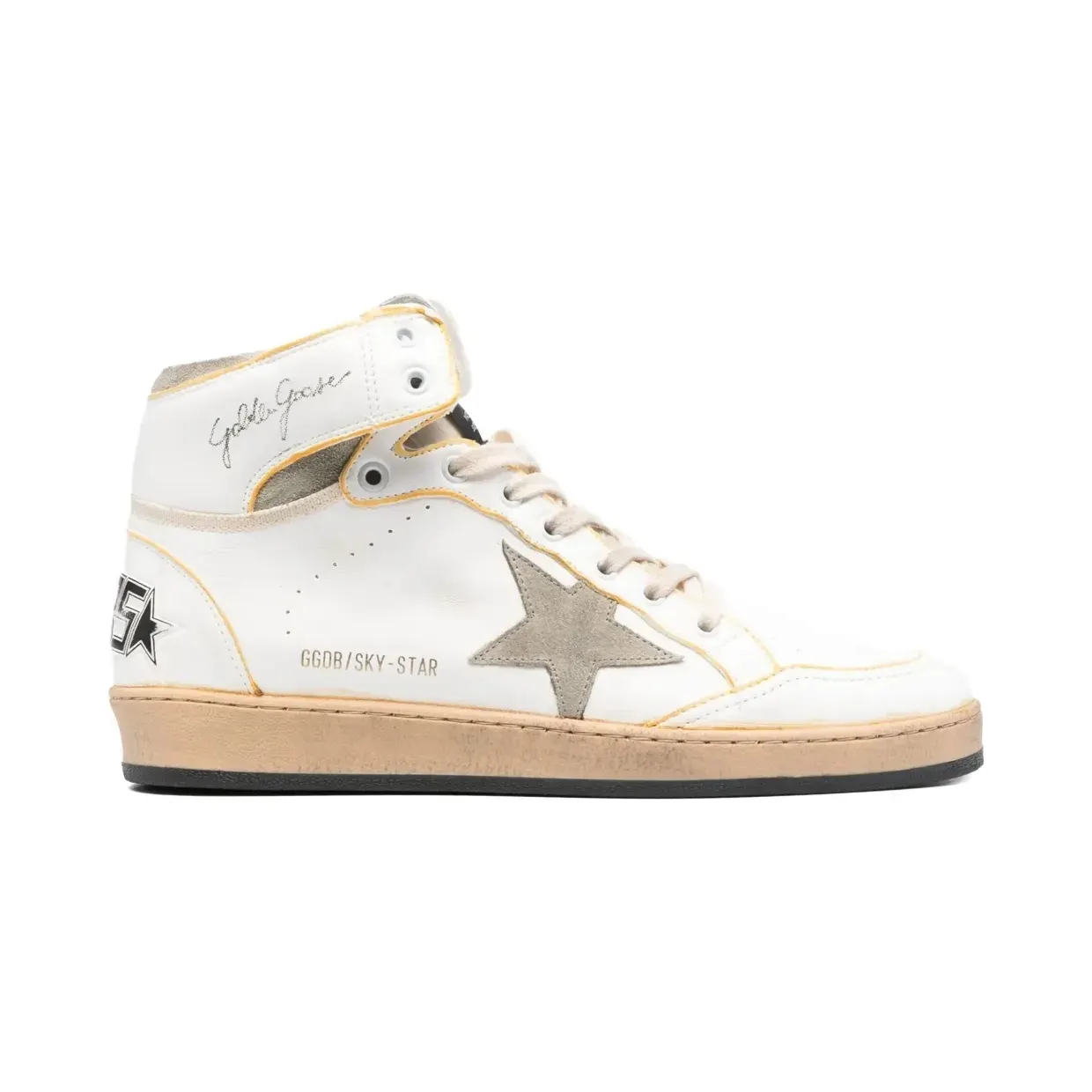 Golden Goose SKY STAR White / Brown sneakers – Beige (GMF00230F004089)