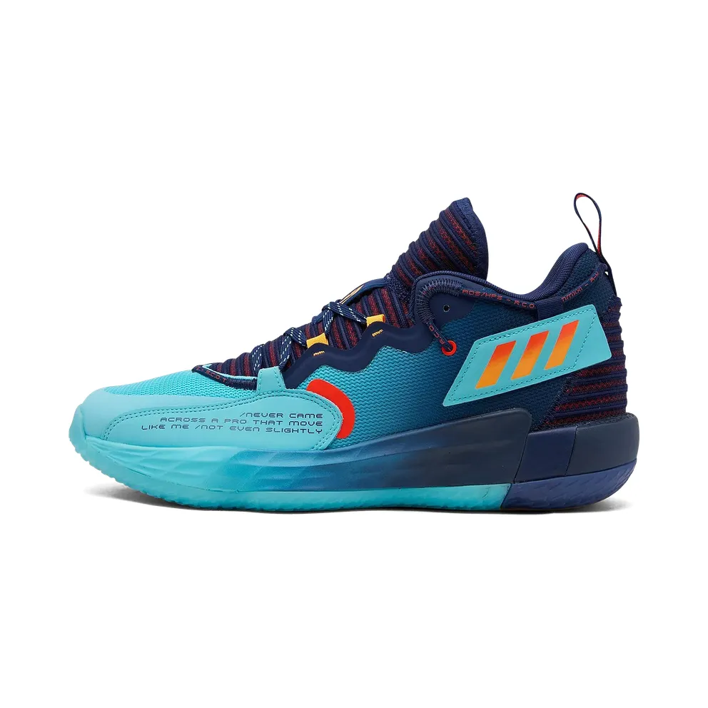 adidas Dame 7 EXTPLY Basketballschuh Dark Blue / Pulse Aqua / Solar Red (H68606)