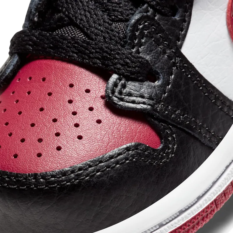 Jordan 1 Mid Bred Toe (TD) Black/Noble Red-White (640735-066)