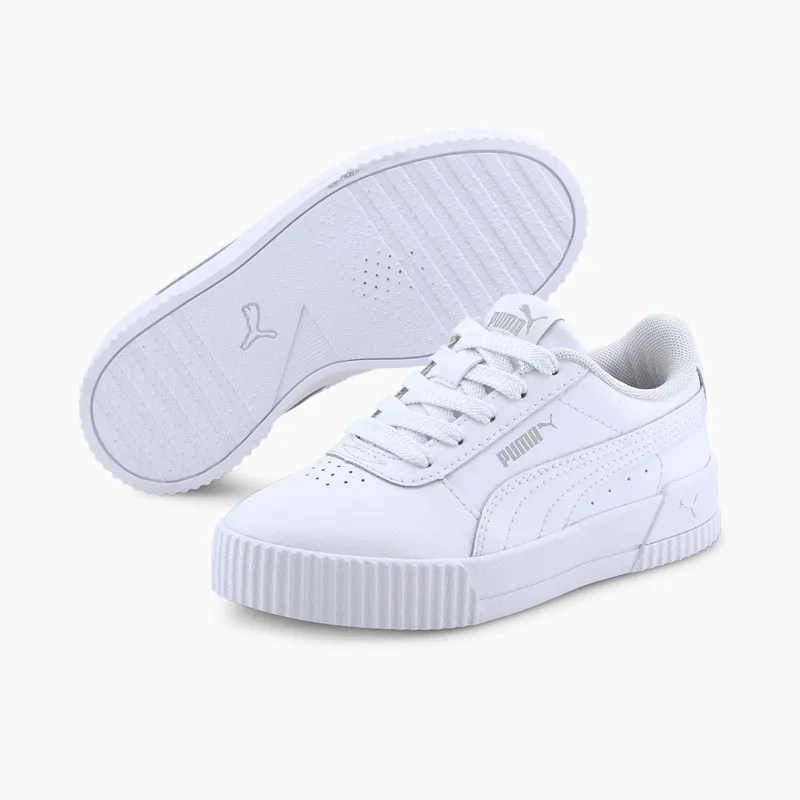 PUMA Carina L Kids’ White/Gray Violet (370678-19)