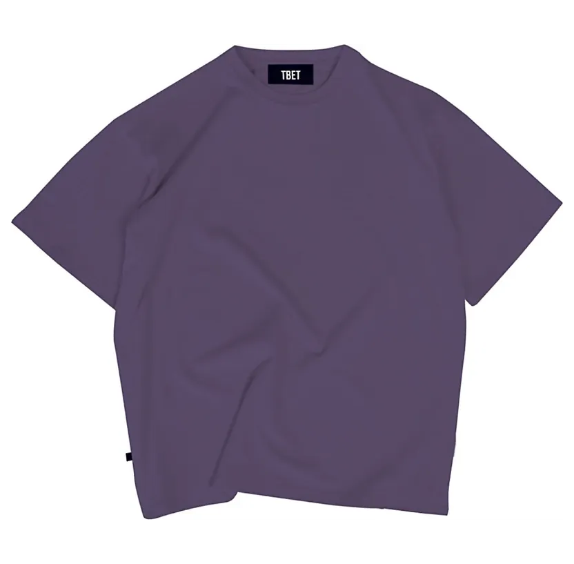 TBET – Oversize Blank – T-Shirt-kurzarm (N-CR08-deep-grape)