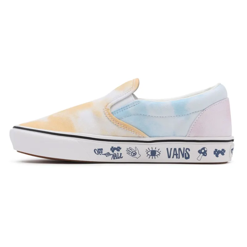 VANS Pastel Tie Dye Comfycush Slip-on Shoes White (VN0A7TNMB1Y)