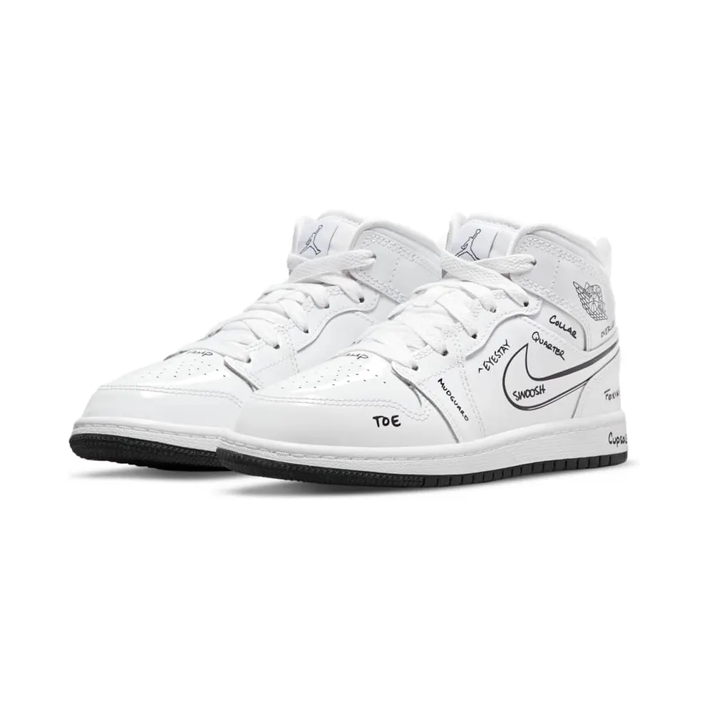 Jordan 1 Mid Schematic (PS) (DQ1866-100)