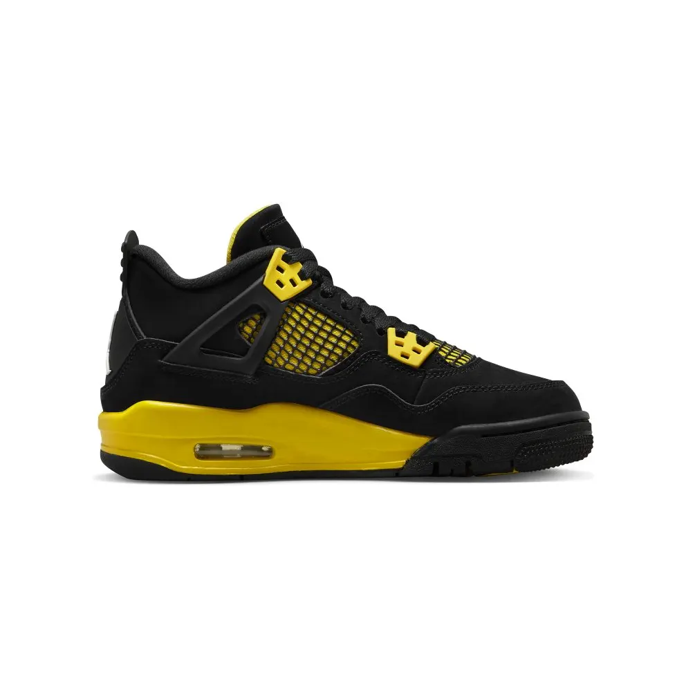 Air Jordan 4 Retro Black/Tour Yellow/White (408452-017)