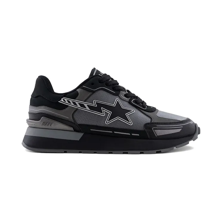 A Bathing Ape Cross Sta Black Grey (1L80-191-316)