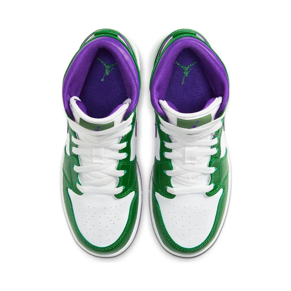 Jordan 1 Mid Incredible Hulk (GS) Aloe Green/Court Purple-White (554725-300)