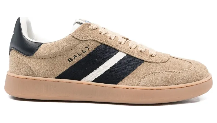 Bally Retro Crest suède low-top sneakers – Bruin (WK00CRSU009)