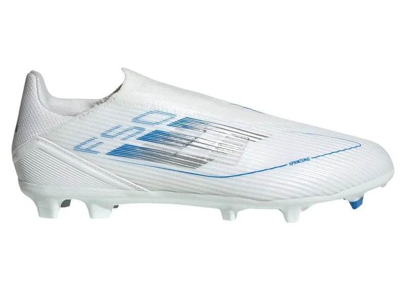 adidas F50 League Laceless FG/MG Cloud White Silver Metallic (IE1241)