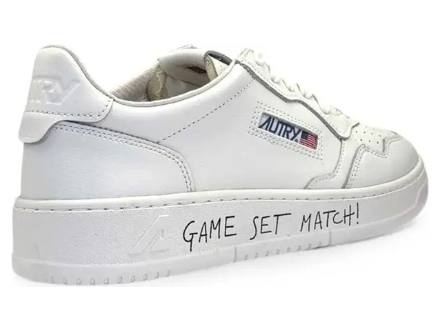 Autry Match Slogan-print “White” (AULW ML08) (4)