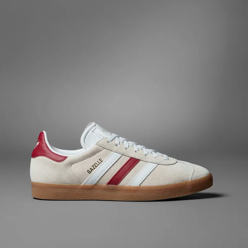 adidas Gazelle Aluminium / Cloud White / Collegiate Burgundy (IG0672)