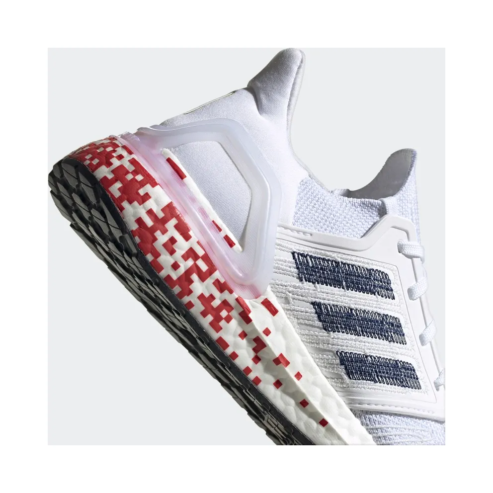 adidas Ultraboost 20 Cloud White / Collegiate Navy / Scarlet (EG0722)