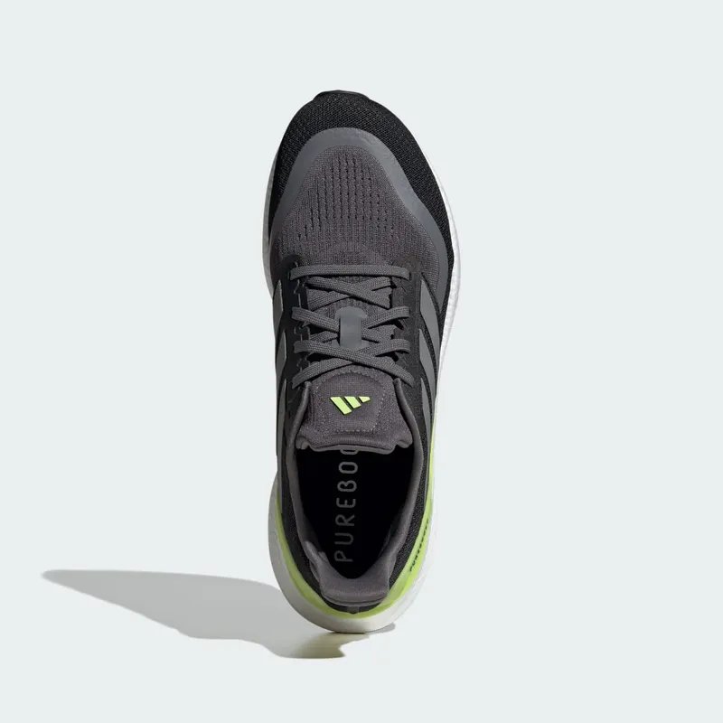 Adidas Pureboost 5 Running Shoes Core Black / Iron Metallic / Pulse Lime (JH6445)