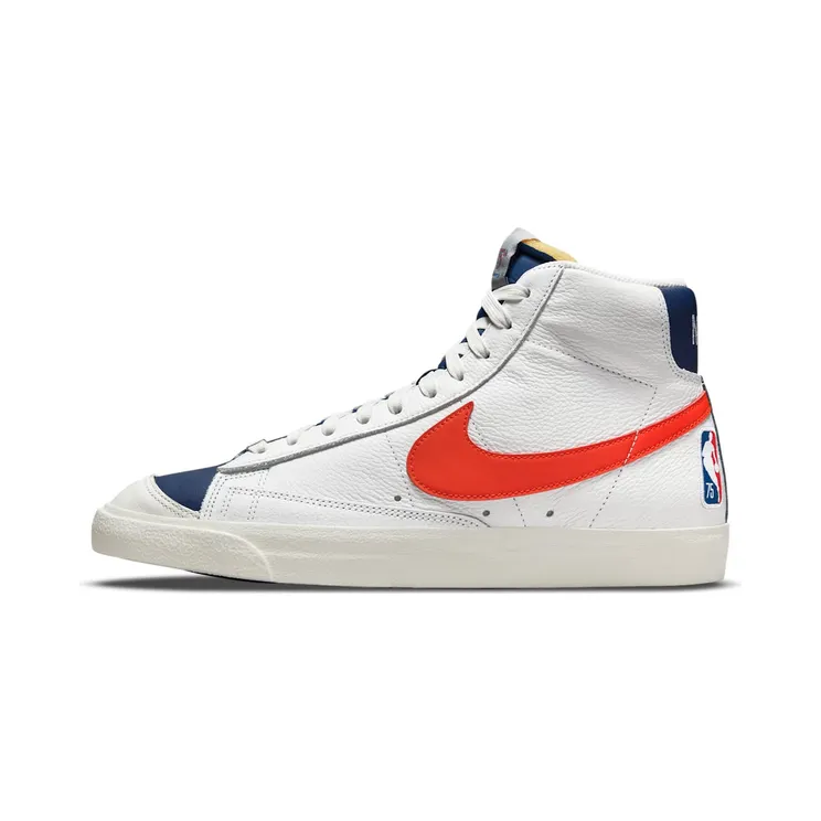 Nike Blazer Mid ’77 Emb “White / Blue Void / Sail / Orange” (DD8025-100)