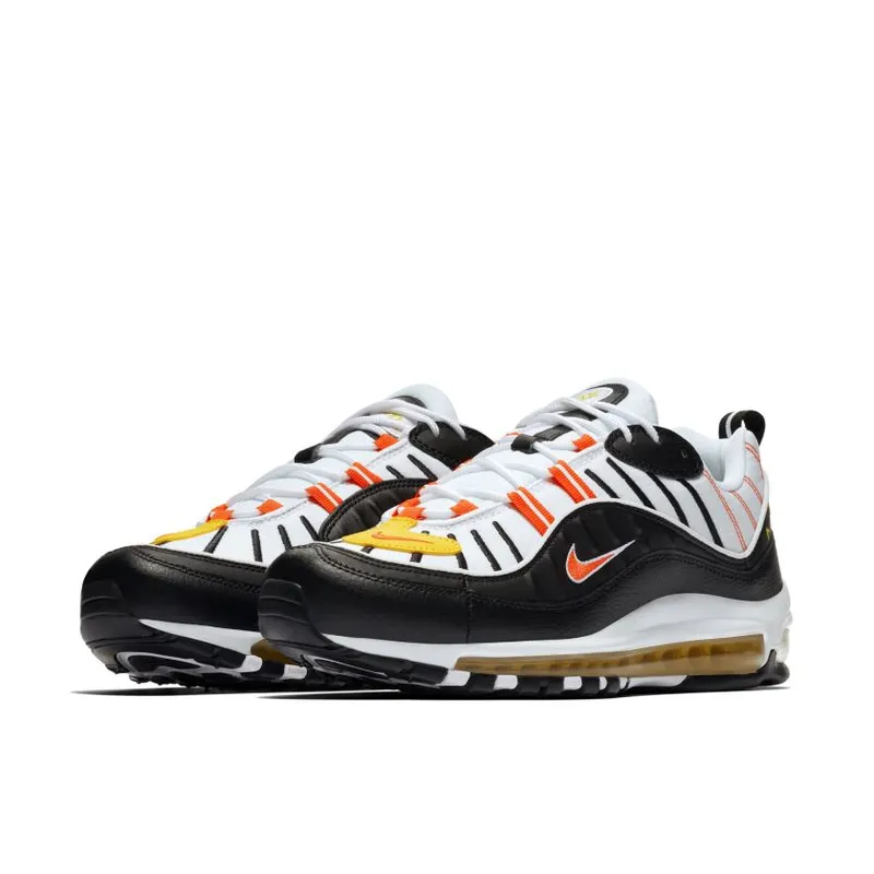 Nike Air Max 98 Black White Yellow Crimson Black/White/Chrome Yellow (640744-016)