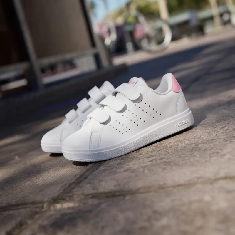 Adidas Advantage Base 2.0 Kids Cloud White / Bliss Pink / Core Black (ID1305)
