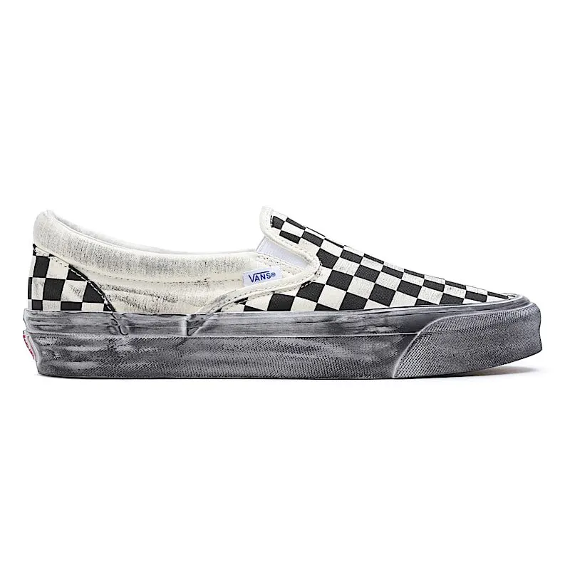Vans Vault UA OG Classic Slip-On LX Stressed Black Checkerboard (VN0A32QNBKC)
