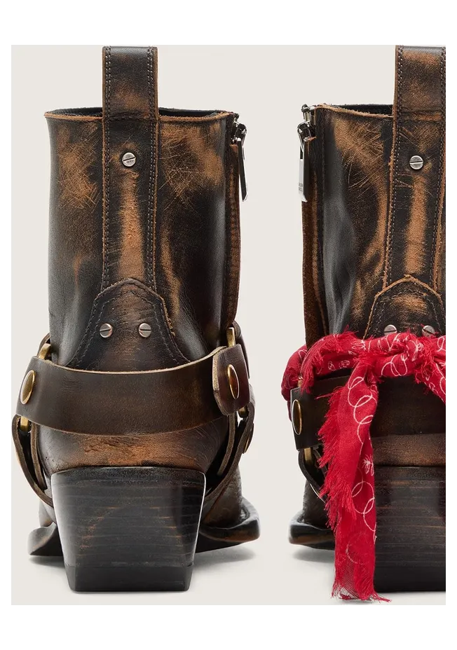 Golden Goose Debbie Boots In Black Leather With Removable Buckle And Bandana (GWF00545.F008800.90541) (6)