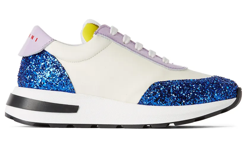 Marni Kids White Glittered Sneakers (67880)