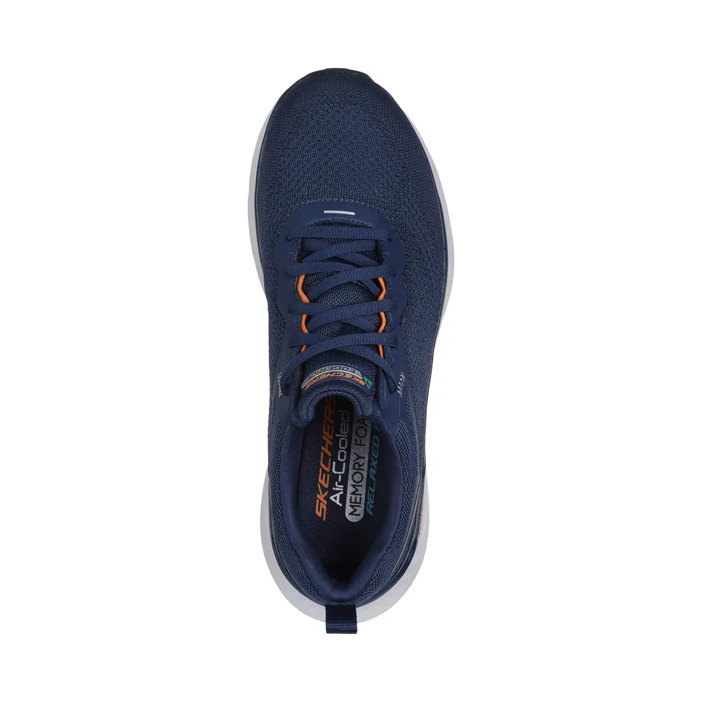 Skechers Relaxed Fit: Edgeride – Exxo – Marine / Orange – “Blue” (232836 NVOR)