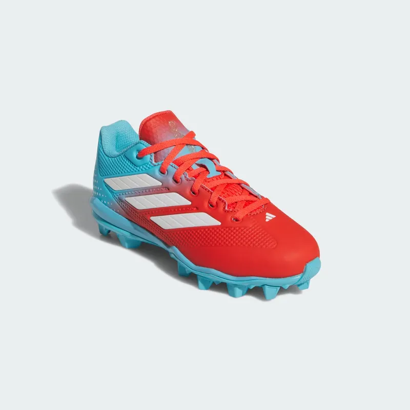 Adidas Adizero Impact 2.0 Candy Molded Cleats Kids Bright Cyan / Cloud White / Bright Red (JR3817)