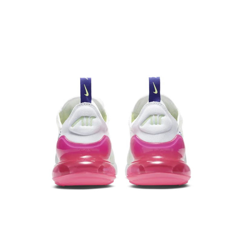 Nike Air Max 270 White Volt Pink Blast Indigo (W) (DH0252-100)
