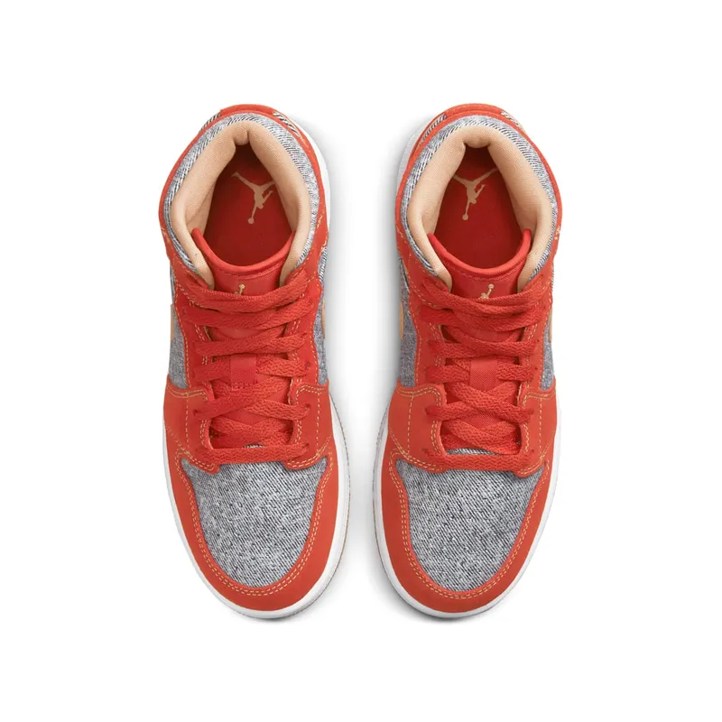 Jordan 1 Mid Denim Red (GS) (DM4384-600)
