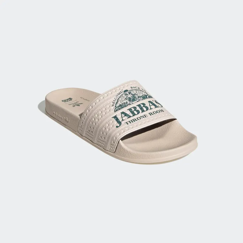 Adidas Jabba’s Throne Room Adilette Slides Halo Ivory / Tech Emerald / Core Black (GX6749)