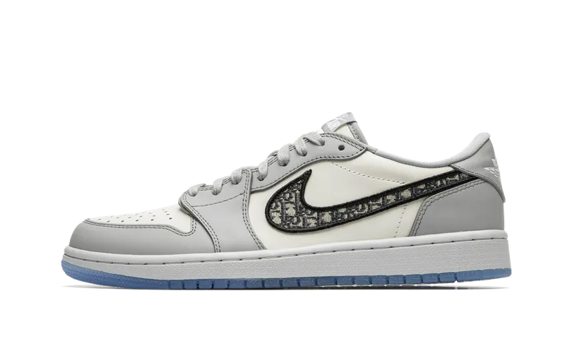 Jordan 1 Retro Low Dior Grey/Black-Sail (CN8608 002)