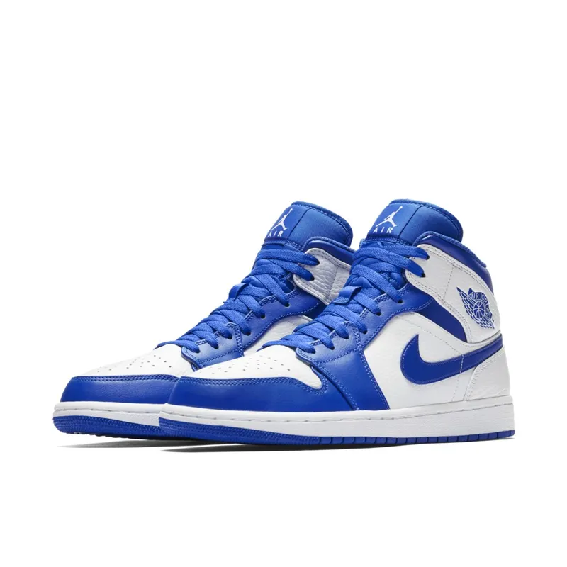 Jordan 1 Mid Hyper Royal White/Hyper Royal-White (554724-114)