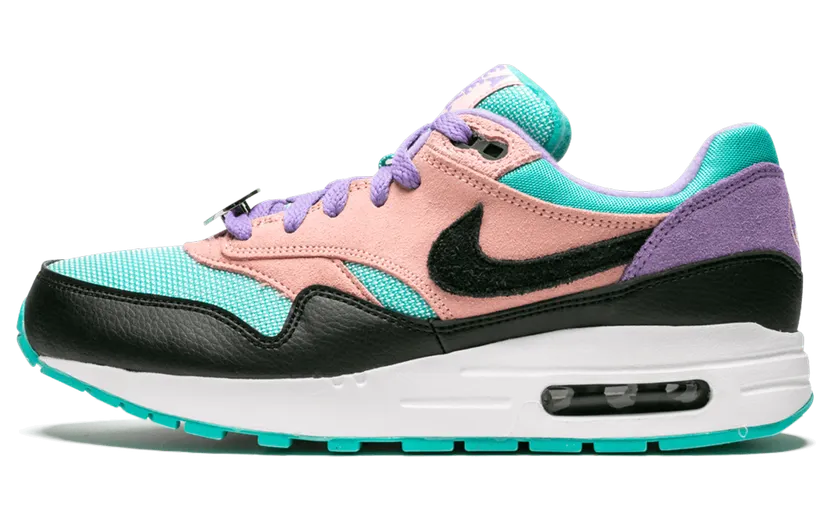 Nike Air Max 1 Have a Nike Day – “Black / White Space Purple Bleached Coral” (GS)