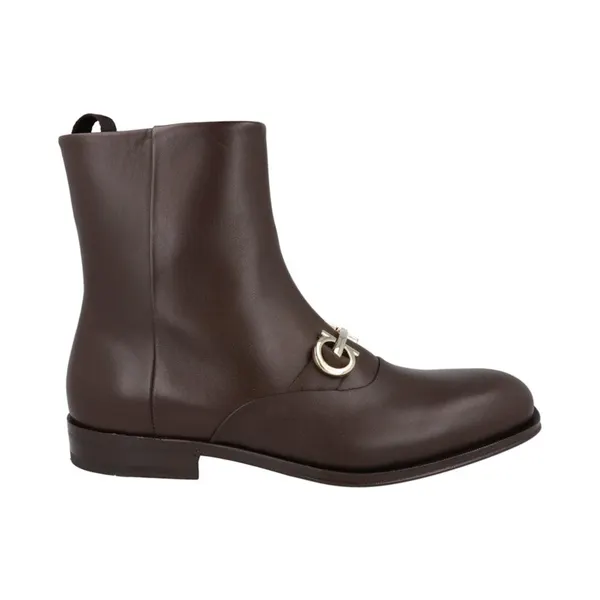 Ferragamo Geremia Gancini Ankle Boots Brown (021057-758263-2E)