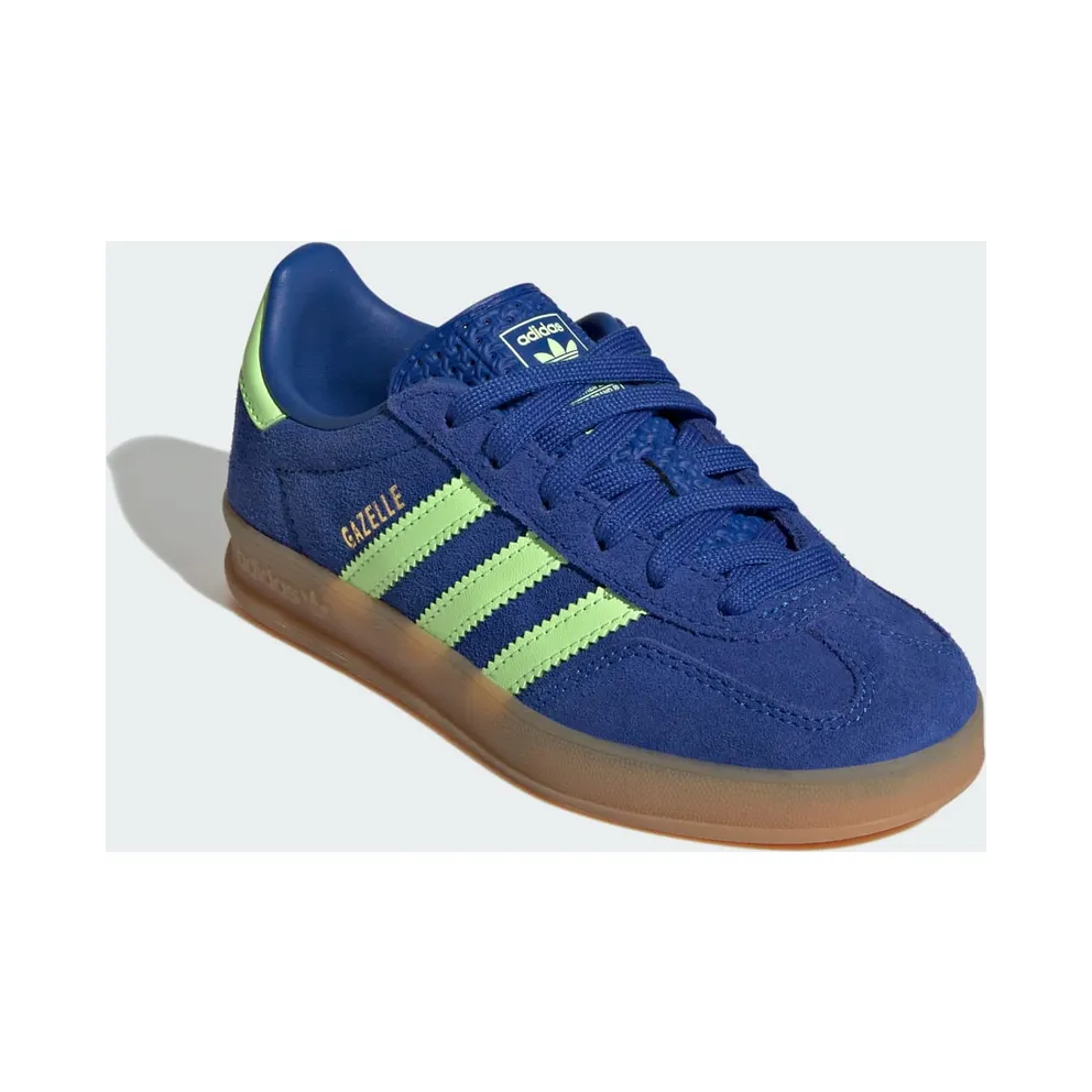 Adidas GAZELLE INDOOR Shoes Royal Blue / Green Spark / Gold Metallic (KJ2302)
