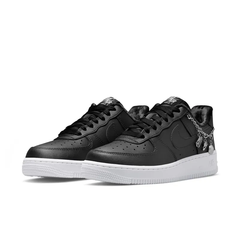 Nike Air Force 1 Low LX Black Pendant (W) – “Black / White / Metallic Silver” (DD1525-001)