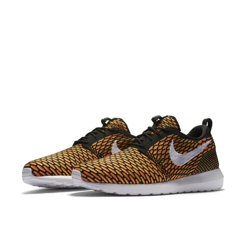 Nike Roshe Nm Flyknit Black/White-Total Orange-Volt Black/White-Total Orange-Volt (677243-018)