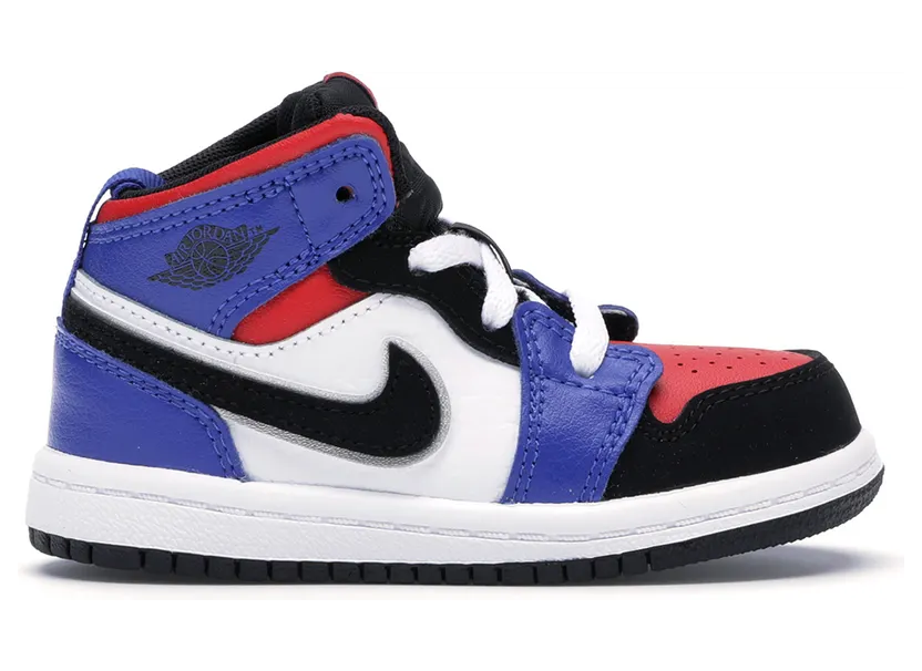 Air Jordan 1 Mid TD ‘Top 3’ White/Hyper Royal-University Red-Black (640735-124)