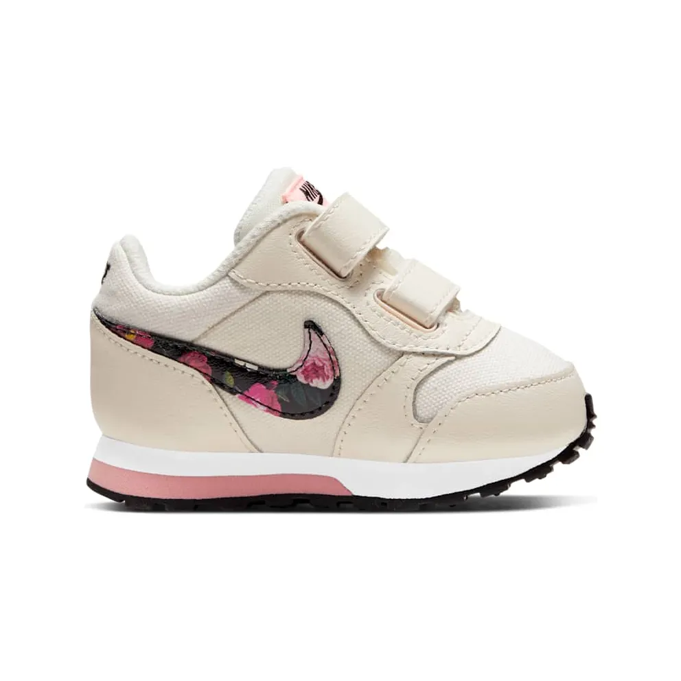 Nike TD MD Runner 2 Vintage Floral “Pale Ivory / Pink Tint / White / Black” (BQ7028-100)
