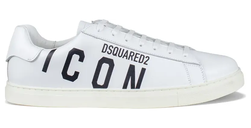 DSQUARED2 Icon leren low-top “White” (SNM000501503204)