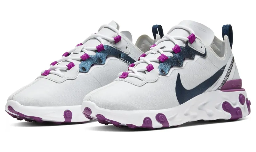 Nike React Element 55 SE Photon Dust Purple Blue Photon Dust/Vivid Purple/White/Valerian Blue (CN3591-002)
