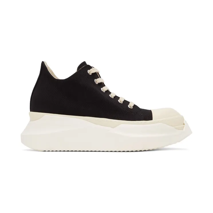 Rick Owens Drkshdw Black Abstract Low Sneakers (DU01B7842 DM)