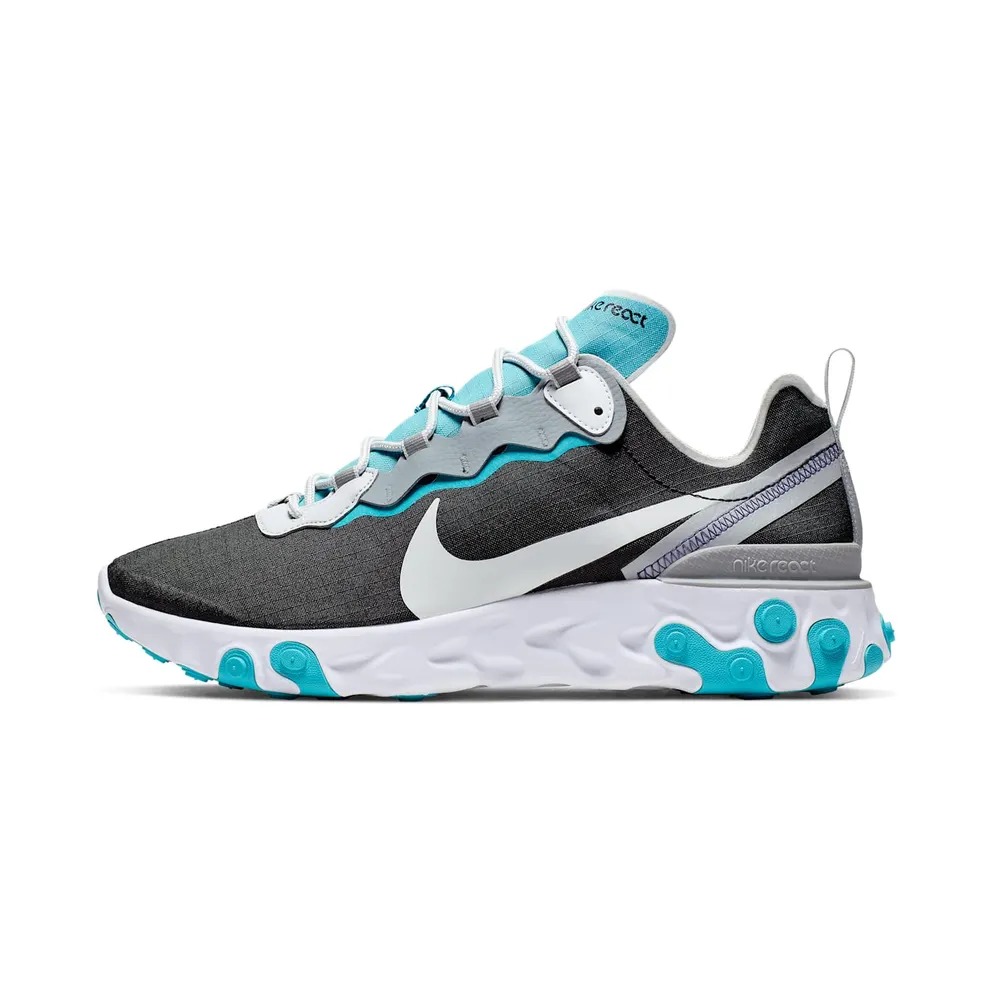 Nike React Element 55 Black Pure Platinum Teal Nebula (BV1507-001)