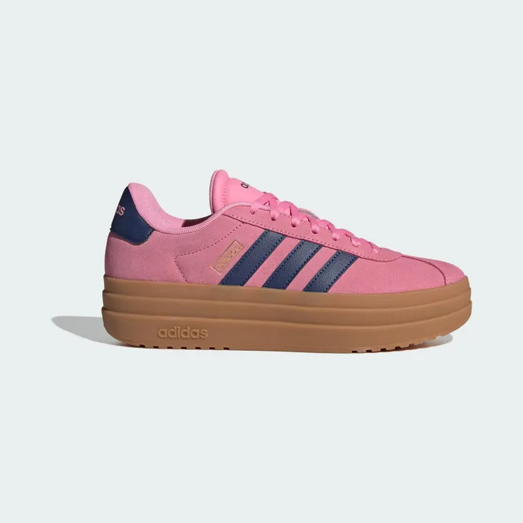 adidas VL Court Bold “Bliss Pink / Dark Blue / Gold Metallic” (JI1789)